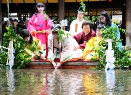 世界遺産で「禊の儀」 葵祭控える京都・上賀茂神社