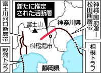 富士山直下に活断層か、Ｍ７級地震で山体崩壊も