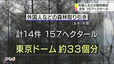 47NEWS ＞ 共同ニュース ＞ 外資の森林買収１０８ｈａ、道内 １１年、過去２番目の広さ