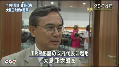 ＴＰＰへの意欲、米にアピール 政府代表に大島氏