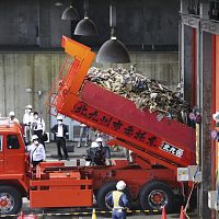 震災がれき対象外のコンクリ塊混入／島田市