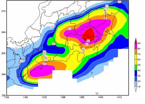 大気不安定、局地的に激しい雷雨