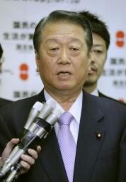 小沢氏、消費増税「賛成できない」＝首相協力要請、会談は平行線