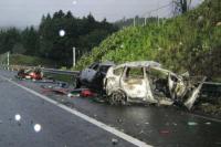 自動車道で２人死亡＝４台絡む事故－北海道