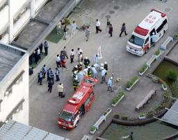 中庭の木に殺虫剤、兵庫の中学校で異臭、１６人搬送