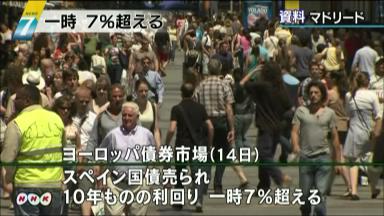 スペイン利回り７％突破 格付けは「投機的」の一歩前に