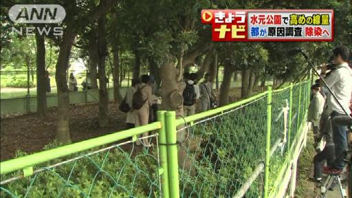 都内の水元公園で高い放射線量 都は除染へ