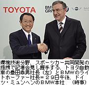 環境技術で提携拡大＝スポーツ車も共同開発－トヨタ、独ＢＭＷ