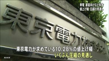 東電値上げ幅１ポイント圧縮 家庭向け９・３％以下に